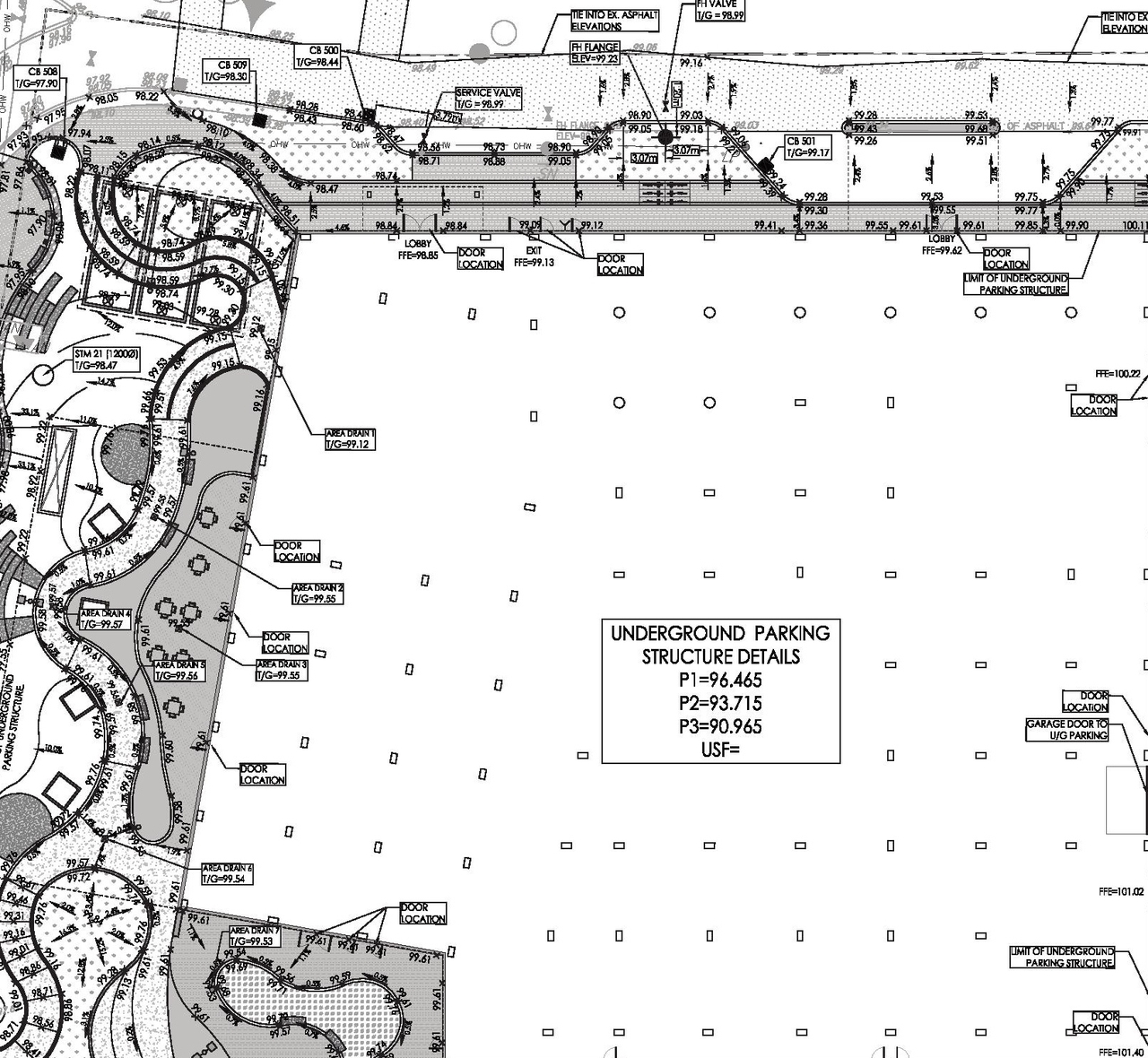 Construction site plan for project from page 89 of the file '1357 Baseline, Formal UDRP Sub'