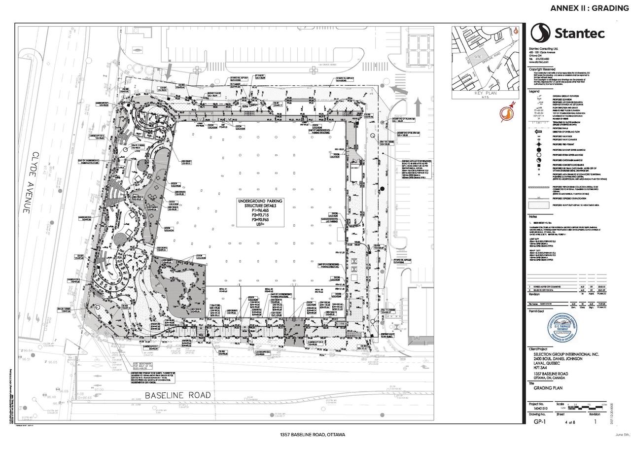 Construction site plan for project from page 89 of the file '1357 Baseline, Formal UDRP Sub'