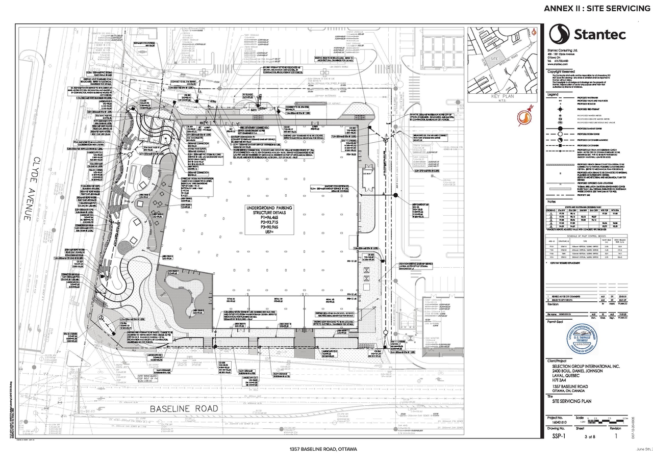 Construction site plan for project from page 90 of the file '1357 Baseline, Formal UDRP Sub'