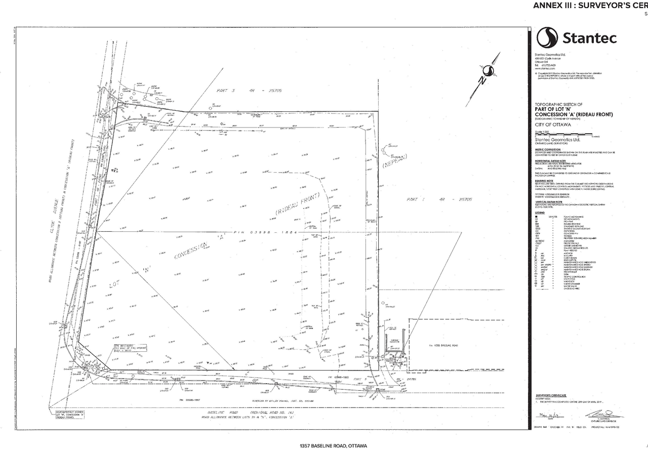 Construction site plan for project from page 92 of the file '1357 Baseline, Formal UDRP Sub'