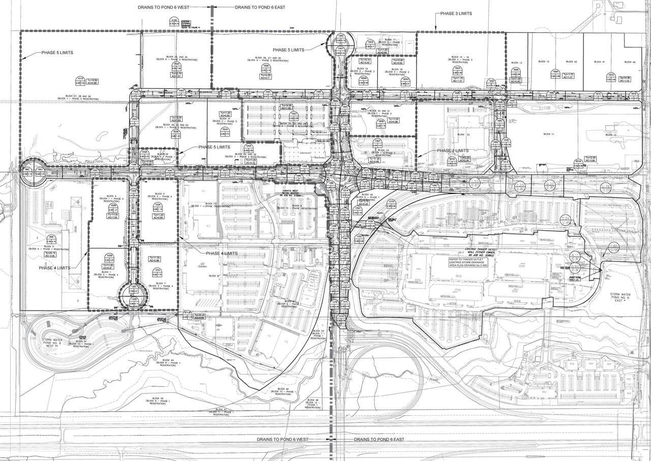 Construction site plan for project from page 49 of the file 'Jan 2021 Civil Design brief'