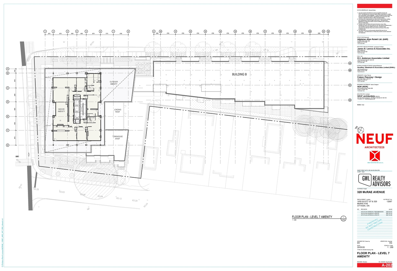Floor plan for project from page 1 of the file '2021-05-06 - Level 7 Amenity Floor Plan - D07-12-20-0035'