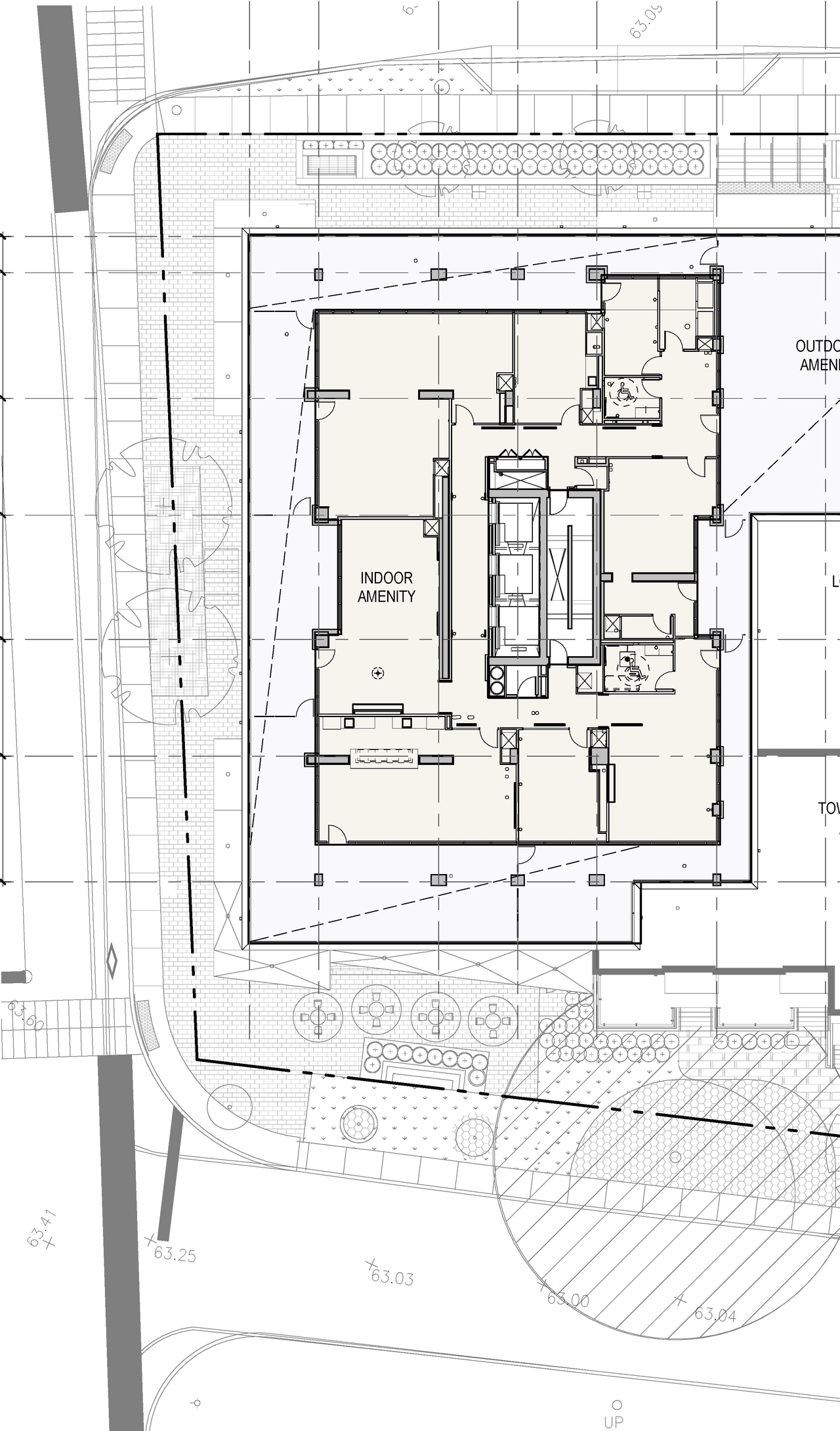 Floor plan for project from page 1 of the file '2021-05-06 - Level 7 Amenity Floor Plan - D07-12-20-0035'