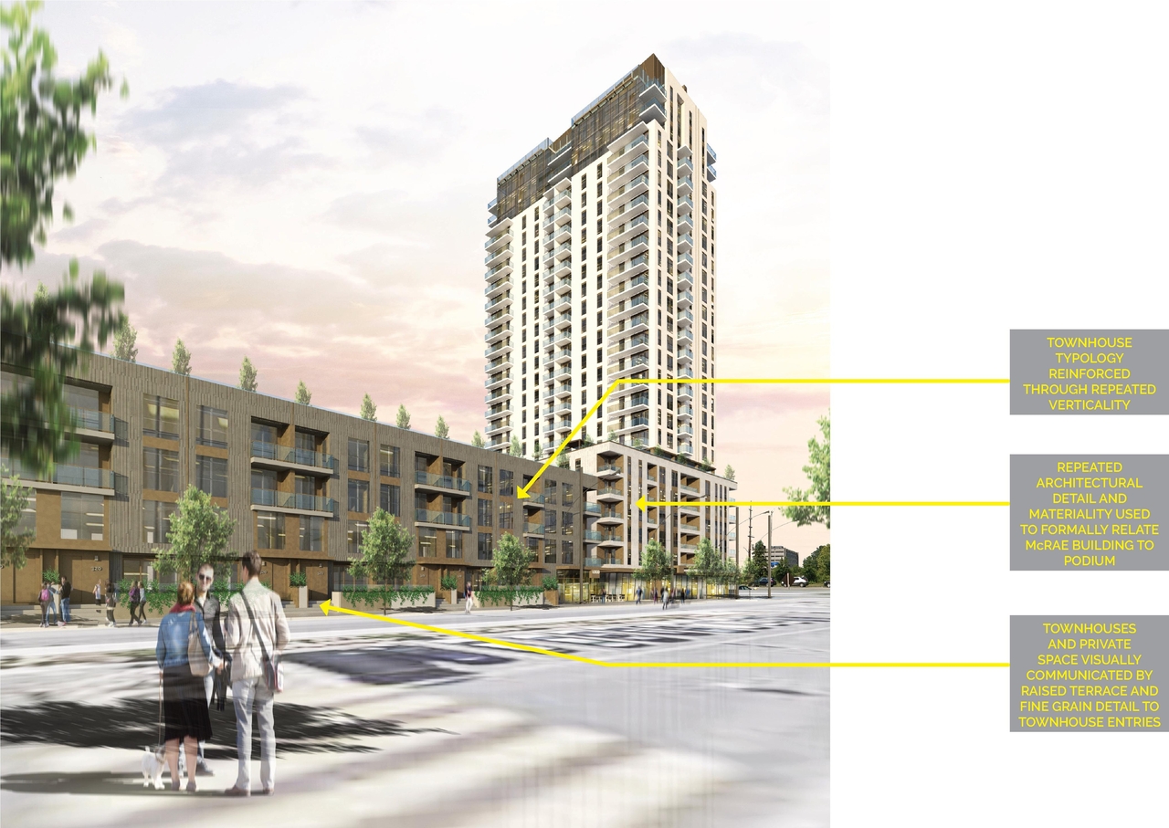 Rendering of building from page 12 of the file '2020-04-03 - Design Brief - D07-12-20-0035'