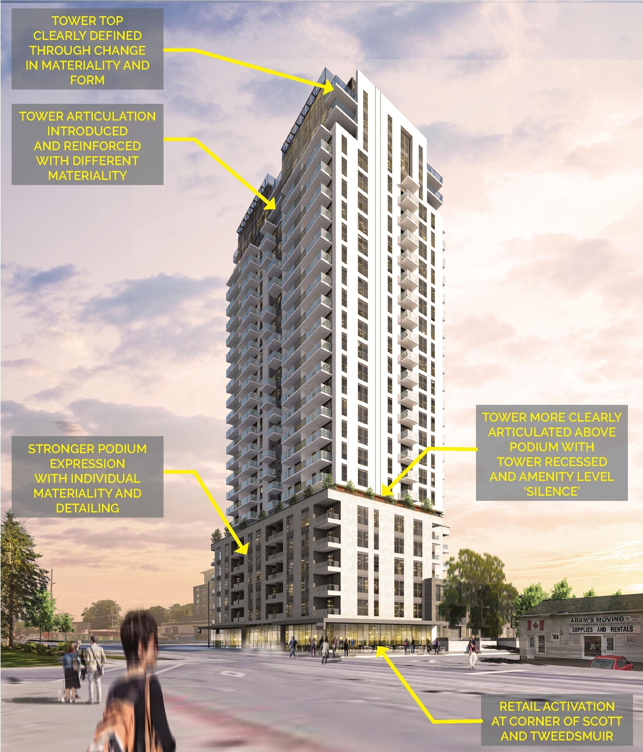 Rendering of building from page 13 of the file '2020-04-03 - Design Brief - D07-12-20-0035'