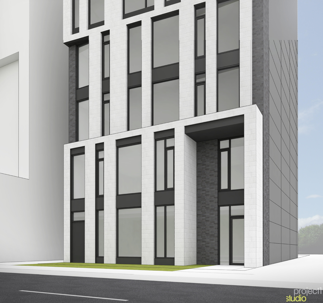 Rendering of building from page 5 of the file '2020-04-15 - Renderings - D07-12-20-0040'