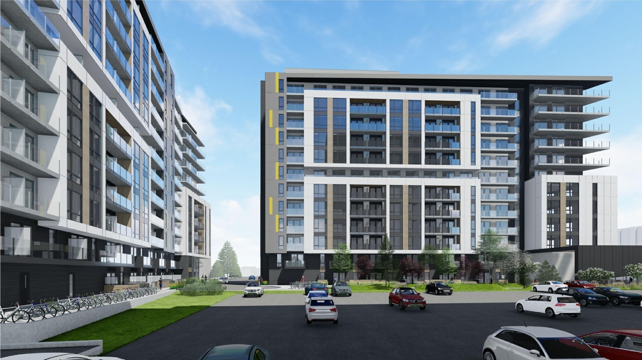 Rendering of building from page 34 of the file '2021-06-23 - Floor Plans and Elevations (2021-05-21)- D07-12-20-0041'