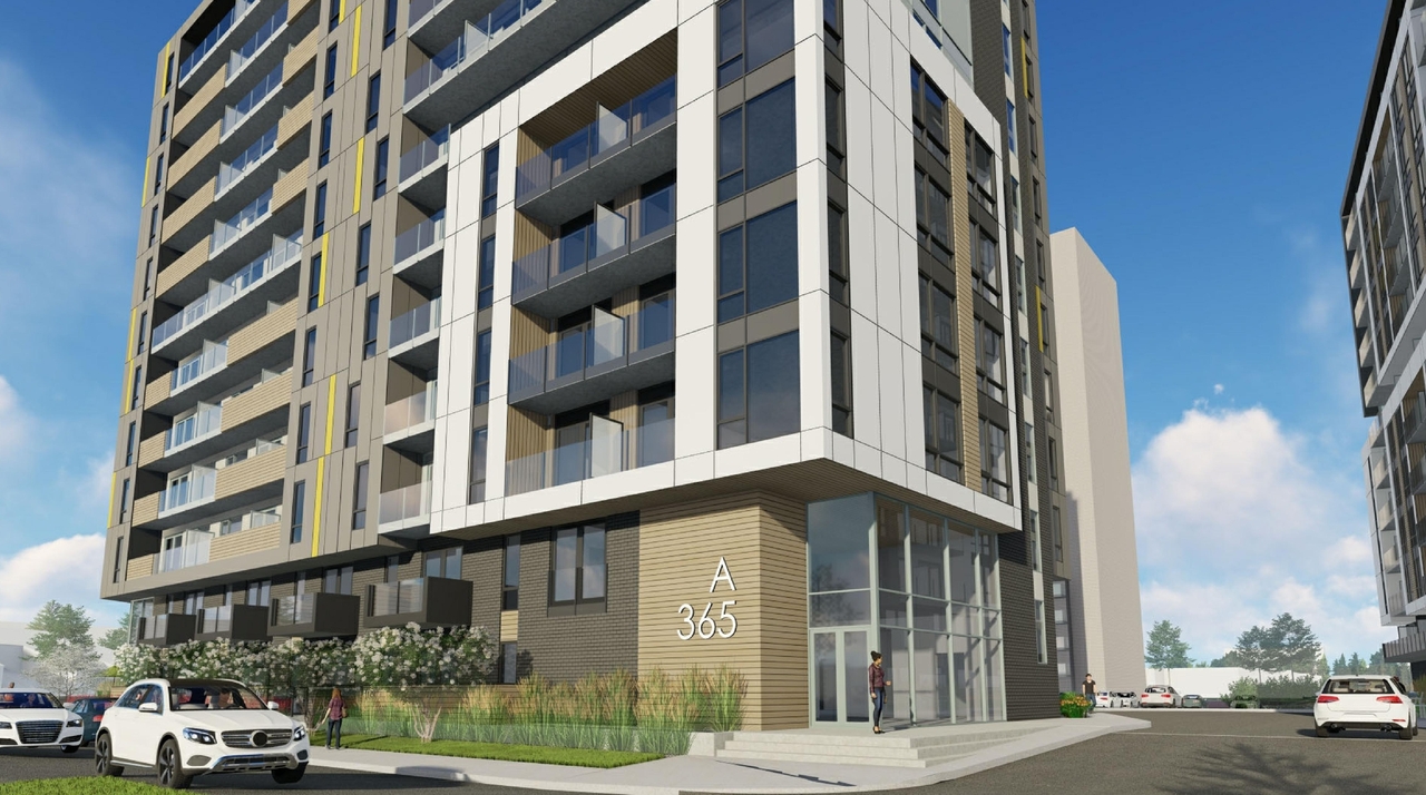 Rendering of building from page 37 of the file '2021-06-23 - Floor Plans and Elevations (2021-05-21)- D07-12-20-0041'