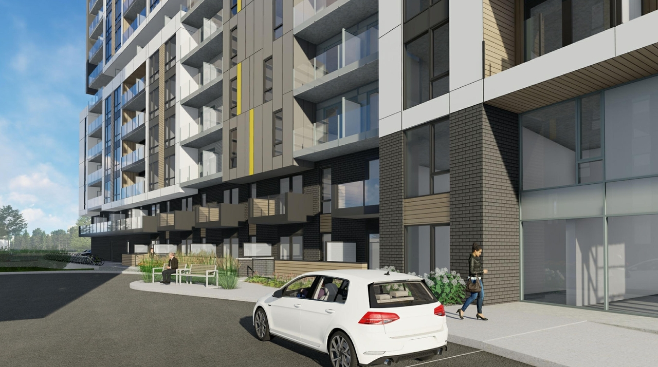 Rendering of building from page 39 of the file '2021-06-23 - Floor Plans and Elevations (2021-05-21)- D07-12-20-0041'