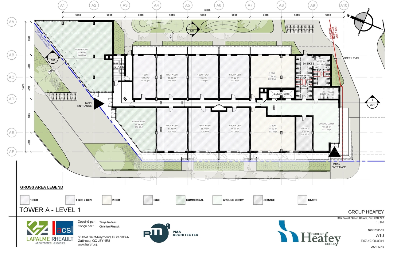 Construction site plan for project from page 11 of the file '2022-01-25 - Site & Floor Plans - D07-12-20-0041'