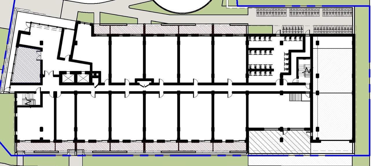 Construction site plan for project from page 35 of the file '2022-01-25 - Site & Floor Plans - D07-12-20-0041'