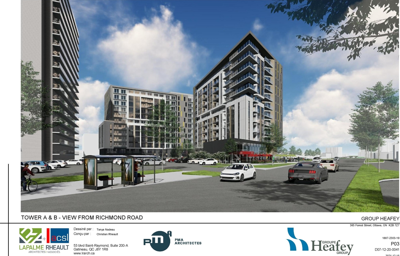 Rendering of building from page 54 of the file '2022-01-25 - Site & Floor Plans - D07-12-20-0041'