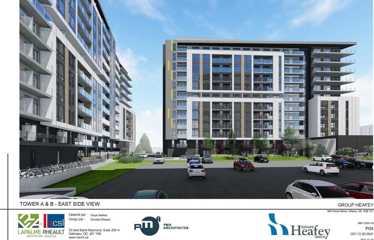 Rendering of building from page 55 of the file '2022-01-25 - Site & Floor Plans - D07-12-20-0041'