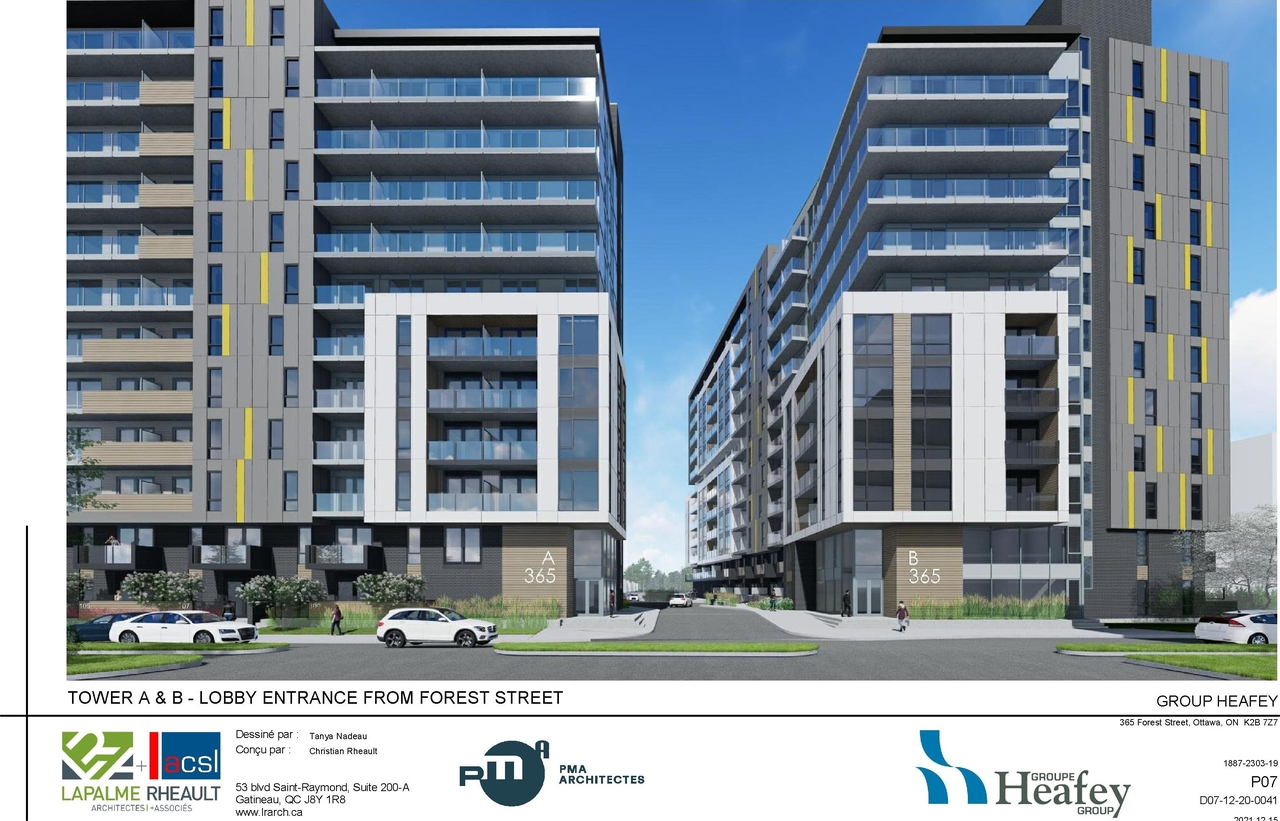 Rendering of building from page 58 of the file '2022-01-25 - Site & Floor Plans - D07-12-20-0041'