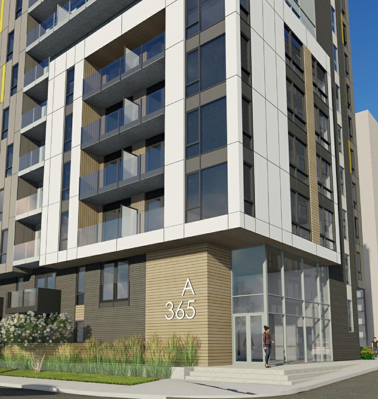 Rendering of building from page 59 of the file '2022-01-25 - Site & Floor Plans - D07-12-20-0041'