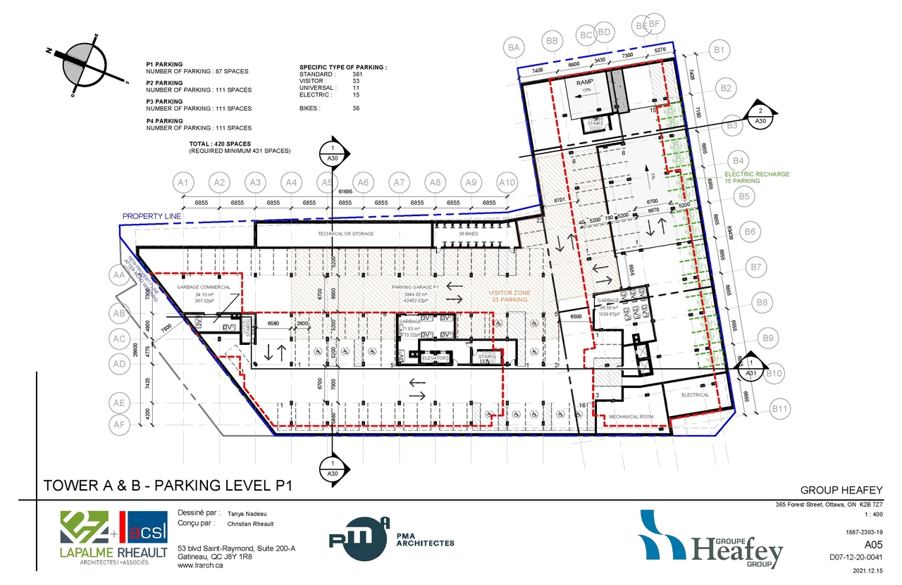 Construction site plan for project from page 6 of the file '2022-01-25 - Site & Floor Plans - D07-12-20-0041'