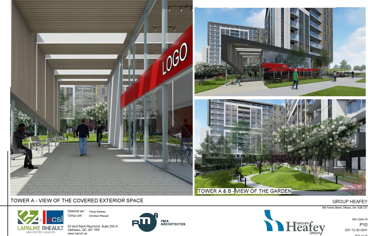 Rendering of building from page 61 of the file '2022-01-25 - Site & Floor Plans - D07-12-20-0041'