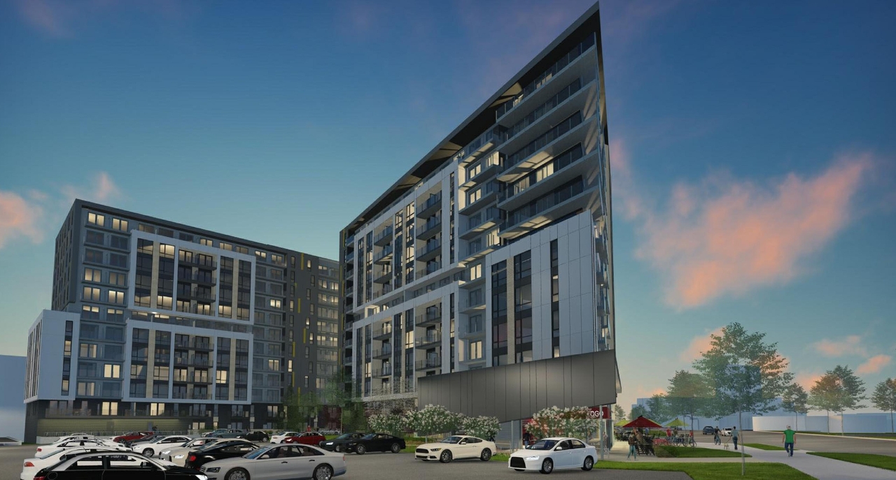 Rendering of building from page 63 of the file '2022-01-25 - Site & Floor Plans - D07-12-20-0041'