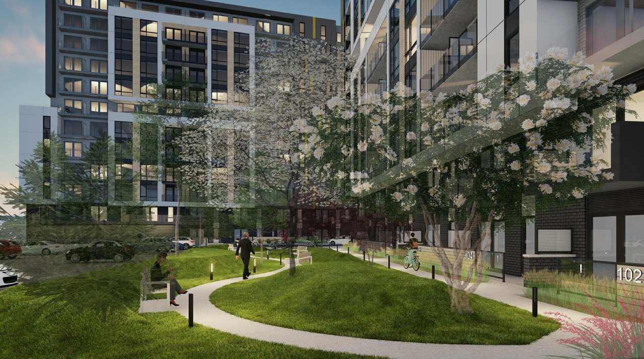 Rendering of building from page 65 of the file '2022-01-25 - Site & Floor Plans - D07-12-20-0041'