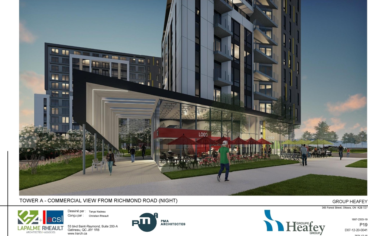 Rendering of building from page 66 of the file '2022-01-25 - Site & Floor Plans - D07-12-20-0041'