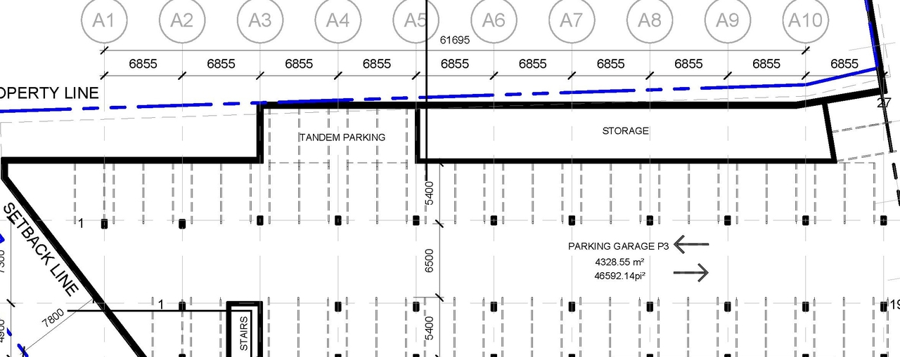 Construction site plan for project from page 15 of the file '2021-06-23 - Floor Plans and Elevations (2021-05-28) - D07-12-20-0041'