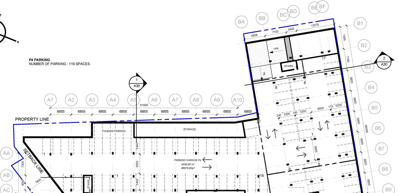 Construction site plan for project from page 16 of the file '2021-06-23 - Floor Plans and Elevations (2021-05-28) - D07-12-20-0041'