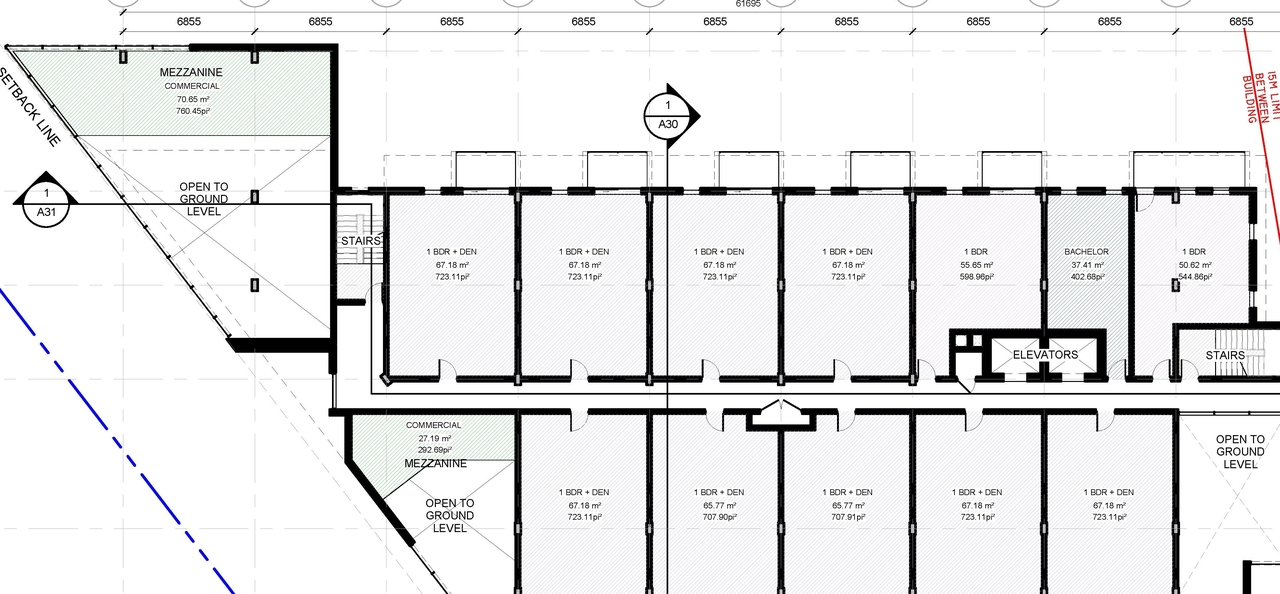 Construction site plan for project from page 19 of the file '2021-06-23 - Floor Plans and Elevations (2021-05-28) - D07-12-20-0041'