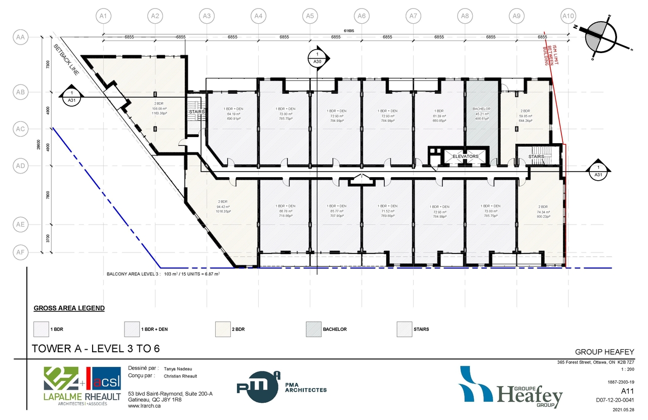 Construction site plan for project from page 20 of the file '2021-06-23 - Floor Plans and Elevations (2021-05-28) - D07-12-20-0041'