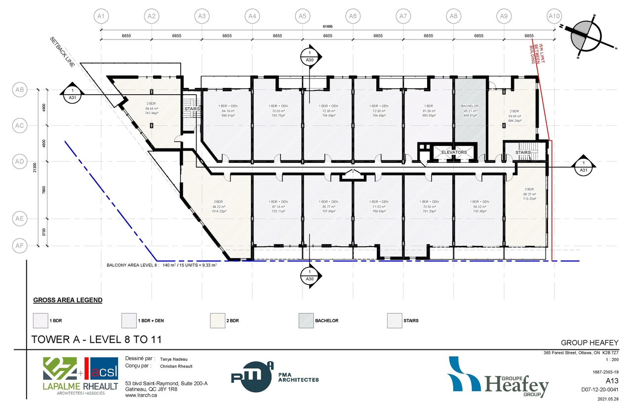 Construction site plan for project from page 22 of the file '2021-06-23 - Floor Plans and Elevations (2021-05-28) - D07-12-20-0041'