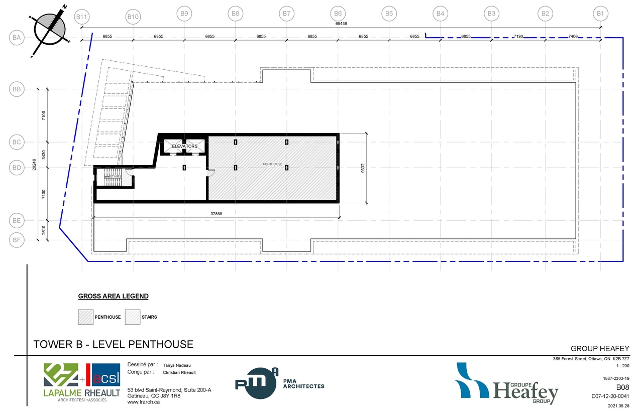 Construction site plan for project from page 40 of the file '2021-06-23 - Floor Plans and Elevations (2021-05-28) - D07-12-20-0041'