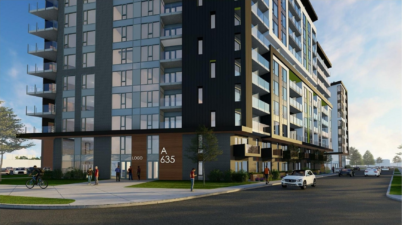 Rendering of building from page 6 of the file '2021-06-23 - Floor Plans and Elevations (2021-05-28) - D07-12-20-0041'