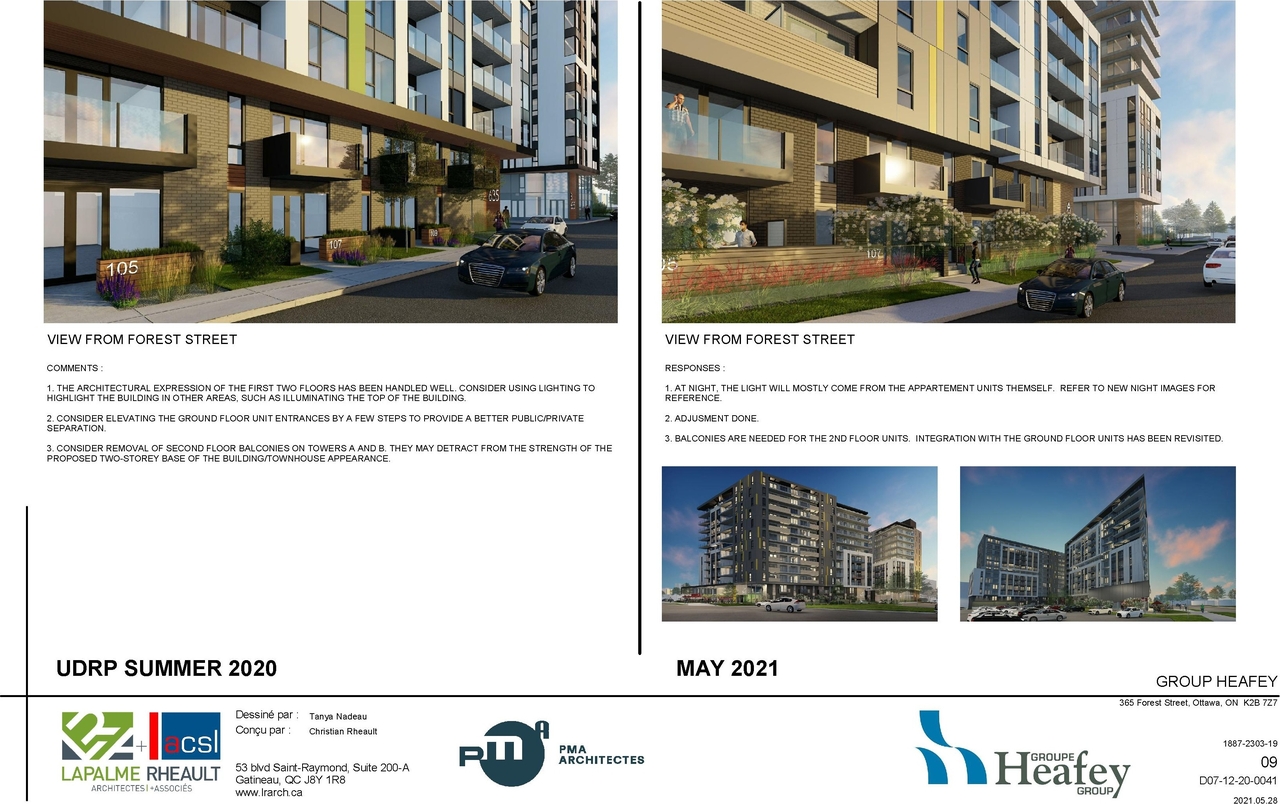 Rendering of building from page 9 of the file '2021-06-23 - Floor Plans and Elevations (2021-05-28) - D07-12-20-0041'