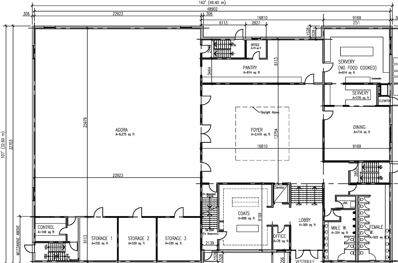 Construction site plan for project from page 1 of the file '2020-05-11 - Floor Plans - D07-12-20-0059'