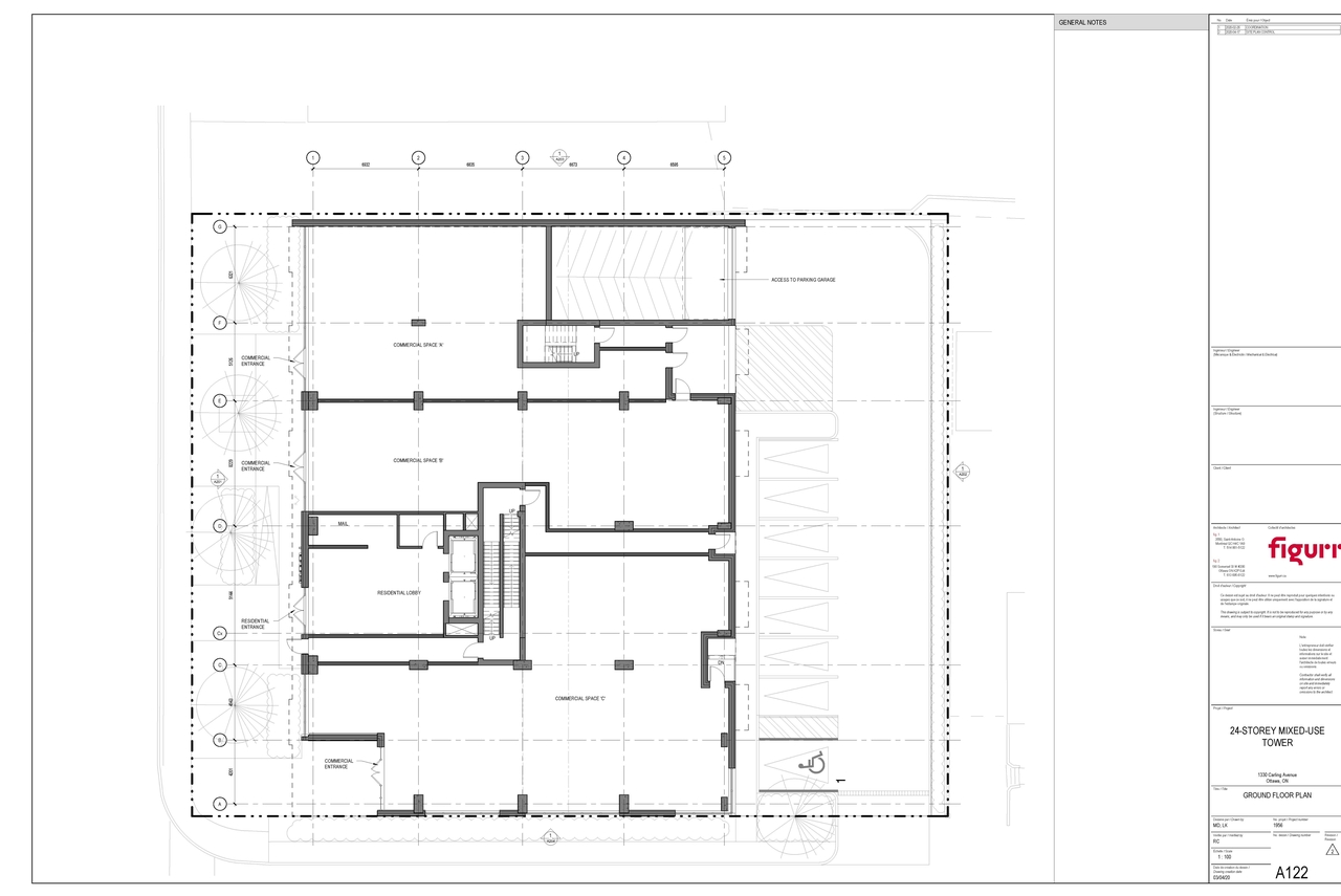 Floor plan for project from page 3 of the file '2020-05-20 - Floor Plans and Elevations - D07-12-20-0063'