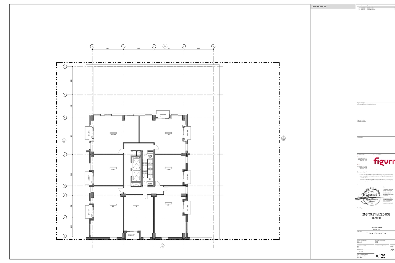 Construction site plan for project from page 6 of the file '2020-05-20 - Floor Plans and Elevations - D07-12-20-0063'