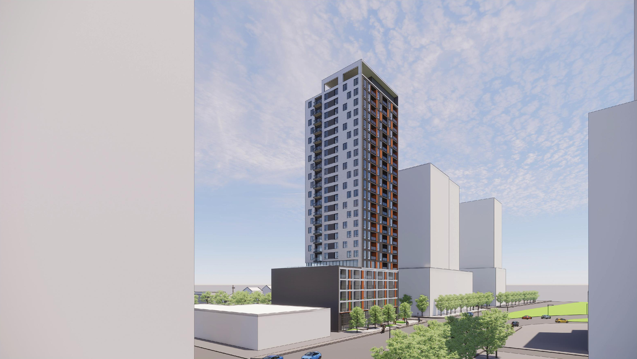 Rendering of building from page 3 of the file '2022-01-17 - Renders - D07-12-20-0063'