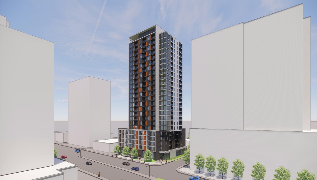 Rendering of building from page 4 of the file '2022-01-17 - Renders - D07-12-20-0063'