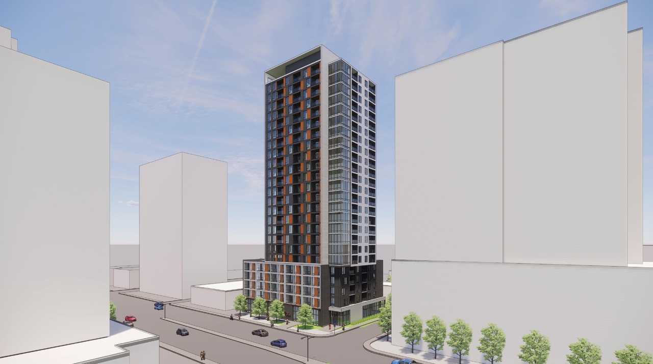 Rendering of building from page 4 of the file '2022-01-17 - Renders - D07-12-20-0063'