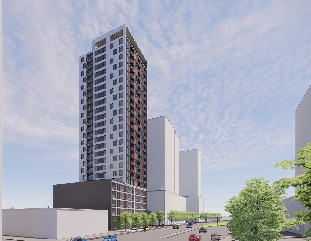 Rendering of building from page 7 of the file '2022-01-17 - Renders - D07-12-20-0063'