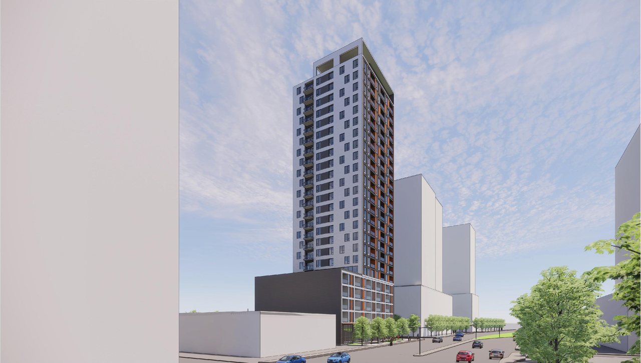 Rendering of building from page 7 of the file '2022-01-17 - Renders - D07-12-20-0063'