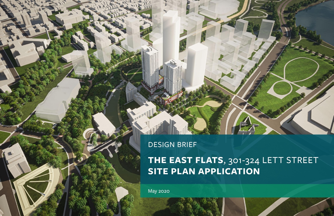Construction site plan for project from page 1 of the file '2020-06-04 - Design Brief - D07-12-20-0074'