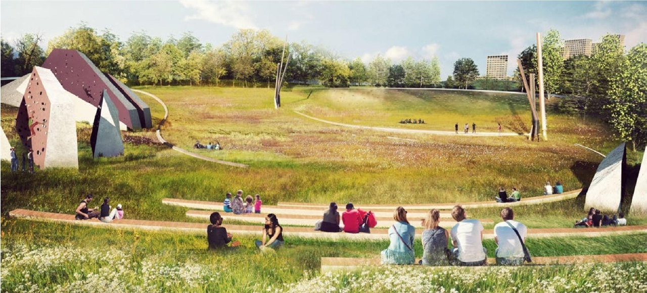 Rendering of building from page 11 of the file '2020-06-04 - Design Brief - D07-12-20-0074'