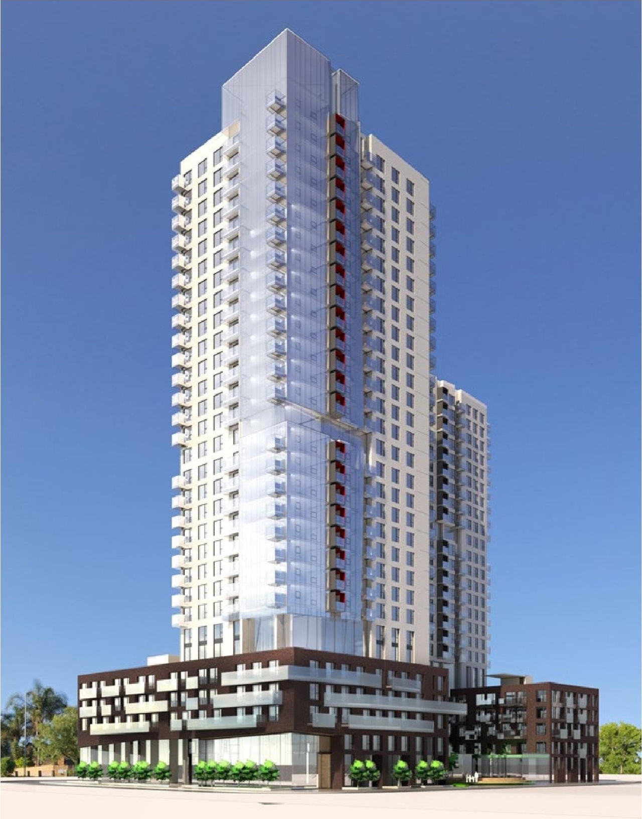 Rendering of building from page 12 of the file '2020-06-04 - Design Brief - D07-12-20-0074'