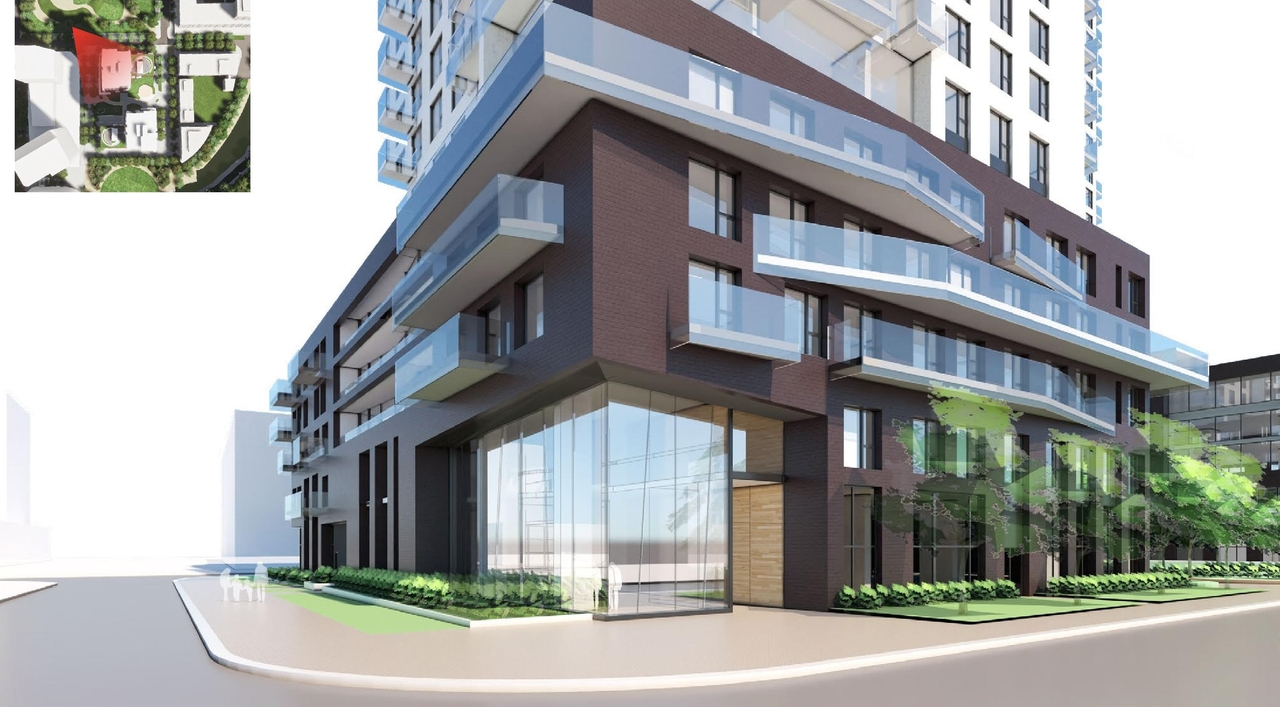 Rendering of building from page 16 of the file '2020-06-04 - Design Brief - D07-12-20-0074'