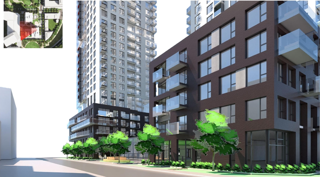 Rendering of building from page 18 of the file '2020-06-04 - Design Brief - D07-12-20-0074'