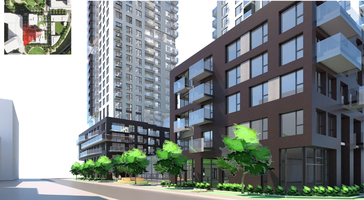 Rendering of building from page 18 of the file '2020-06-04 - Design Brief - D07-12-20-0074'