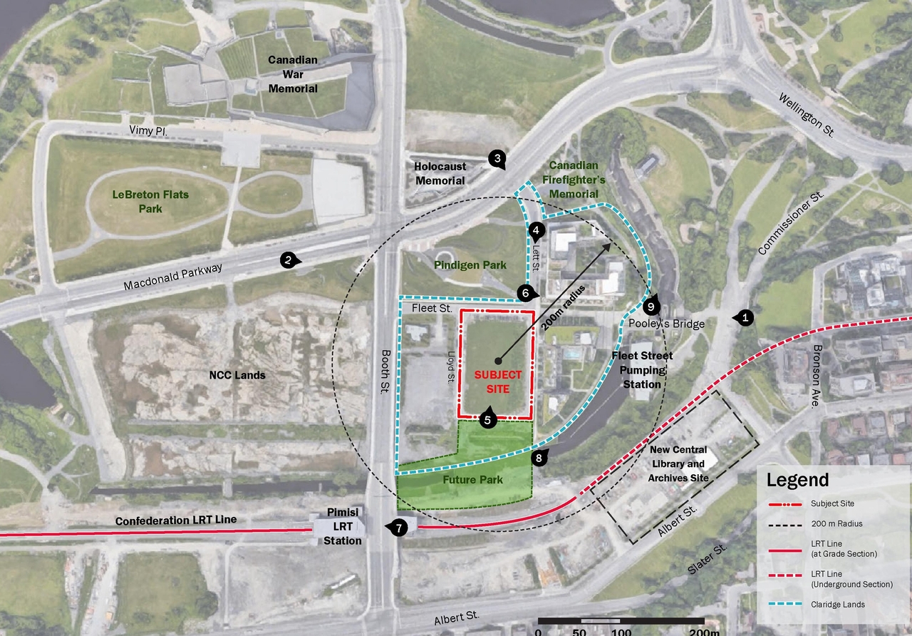 Construction site plan for project from page 8 of the file '2020-06-04 - Design Brief - D07-12-20-0074'