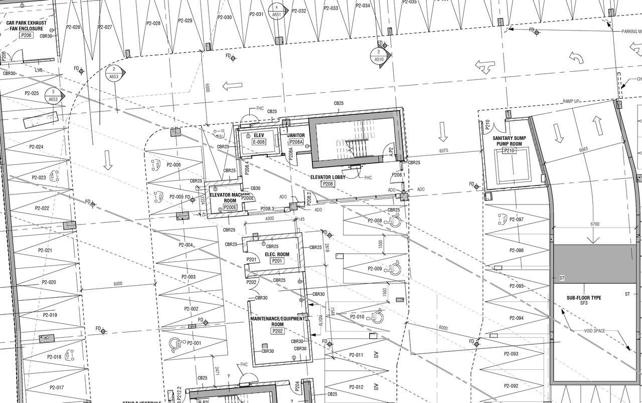 Construction site plan for project from page 1 of the file '2020-11-26 - 2nd submisision - Floor Plans and Elevations - D07-12-20-0077'