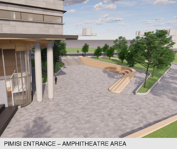 Rendering of building from page 43 of the file '2020-08-05 - Joint Design Review Panel - August 5 - Design Brief EN - D07-12-20-0077'