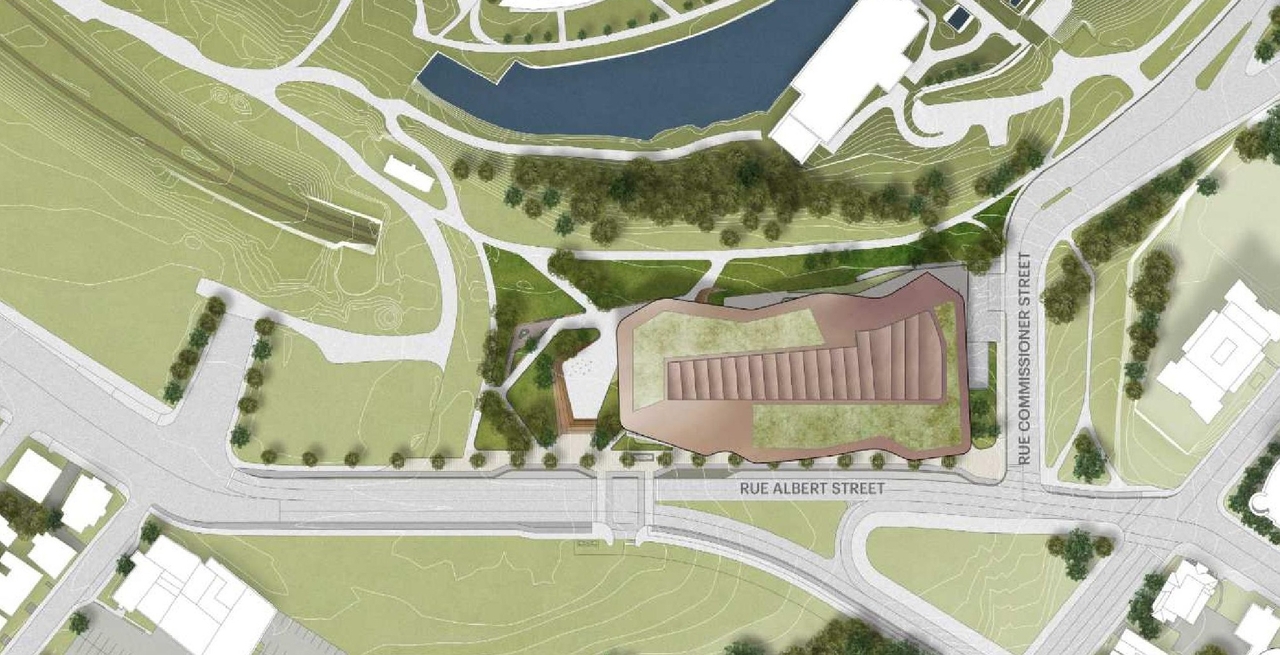 Construction site plan for project from page 36 of the file '2020-11-26 - 2nd submisision - Design Brief - D07-12-20-0077'